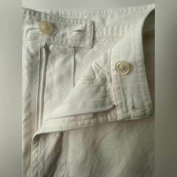 Lauren Ralph Lauren White 100% Linen Lined Midi Skirt Women's SZ. 22W Boho Beach - Picture 3 of 10